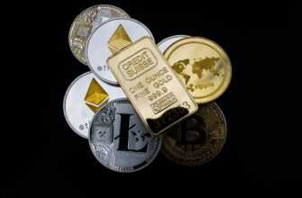 cryptocurrency, gold bar, concept