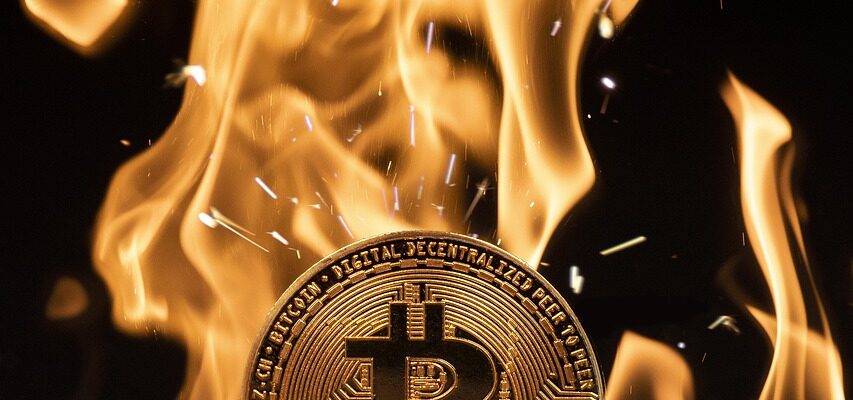 bitcoin, coin, flame